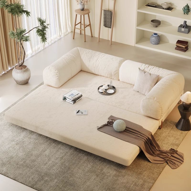 Corduroy Sofa Bed Folding Dual-Purpose Small Apartment Living Room Multi-Functional Pull-Out Retractable Double Bedroom Tatami