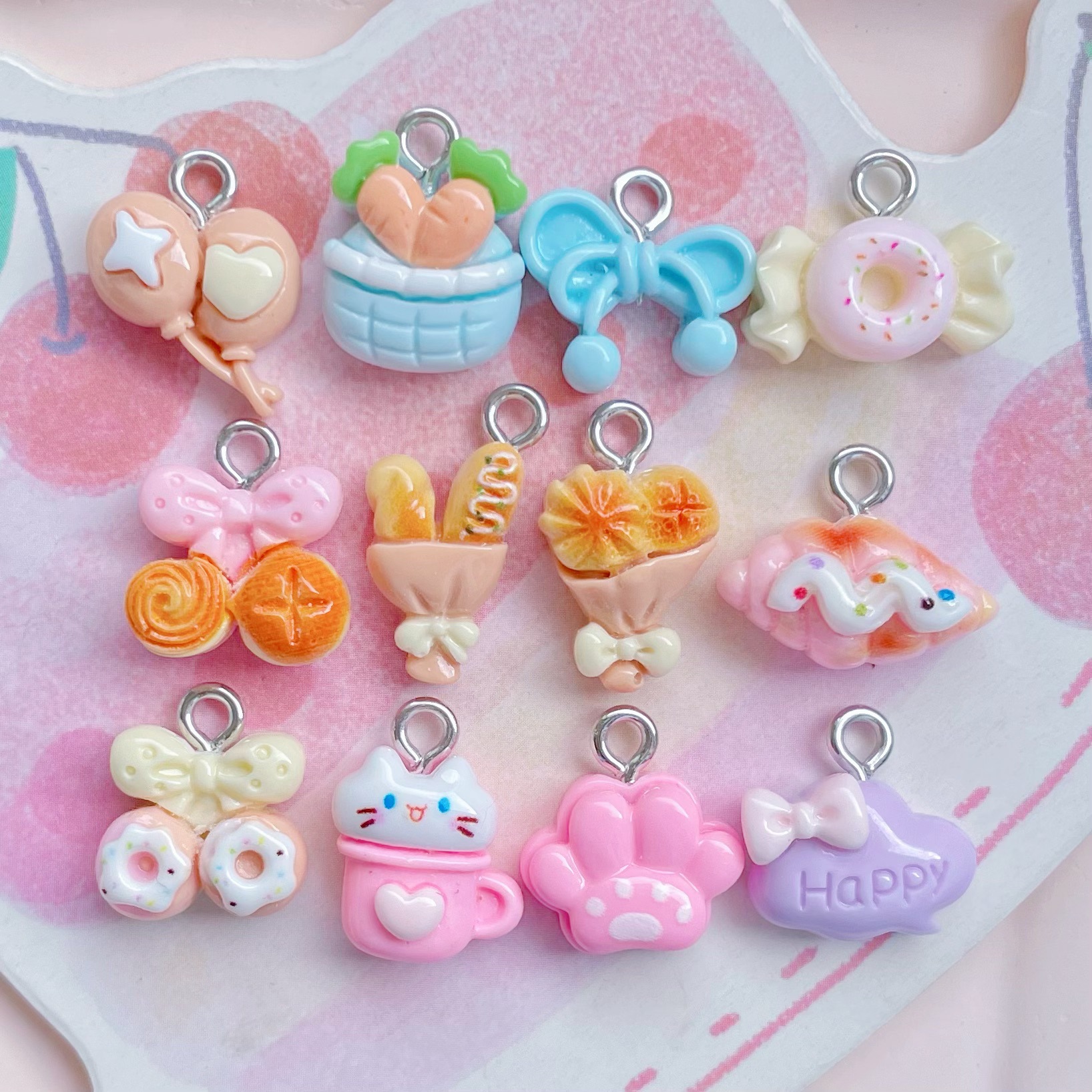 3g Weight Pendant Jewelry Making Type 12 * 14mm Jewelry Making Size DIY Jewelry Accessories Classification 1 Piece Quantity Resin Material Cartoon, Fruit, Donuts Pattern All Seasons Season Polished Finish Cute Style 1 Piece 12 * 14mm Resin Cartoon Fruit Donuts Polished Pendant DIY Jewelry Accessories 18