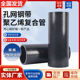 孔网钢骨架聚乙烯复合管 耐高温冷热水管 电熔连接孔网钢带复合管