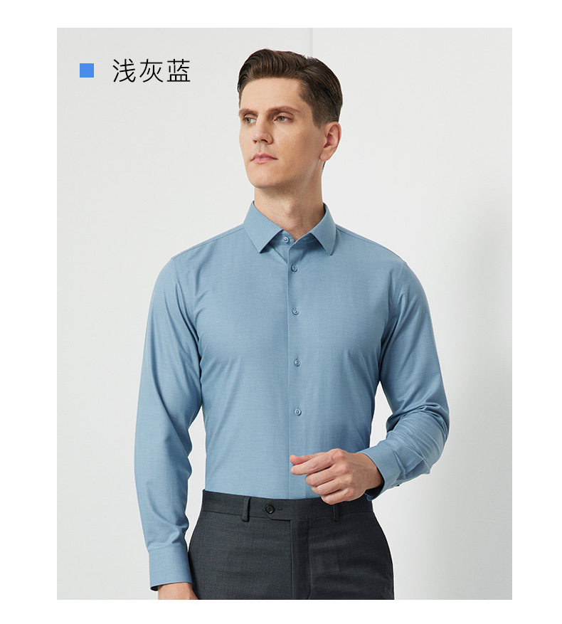 Áo sơ mi nam dài tay dày vừa pha len cừu giặt máy được, cổ vuông, phong cách công sở cao cấp — Carmine-Nam-Dài tay-33, Mã não xám nam dài tay-36, Xám xám-nam dài tay-35, Đàn hương xám-nam dài tay-37 chi tiết 18