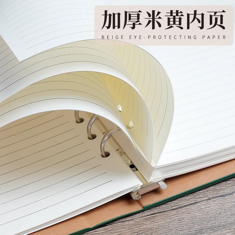 Nuevo portátil A5 de alto valor de la cara cubierta de cuero sin bordes de mano página de libro de alta calidad extraíble para estudiantes universitarios