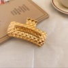 Square metal advanced crab pin, hairgrip, elegant shark, South Korea, high-quality style, internet celebrity