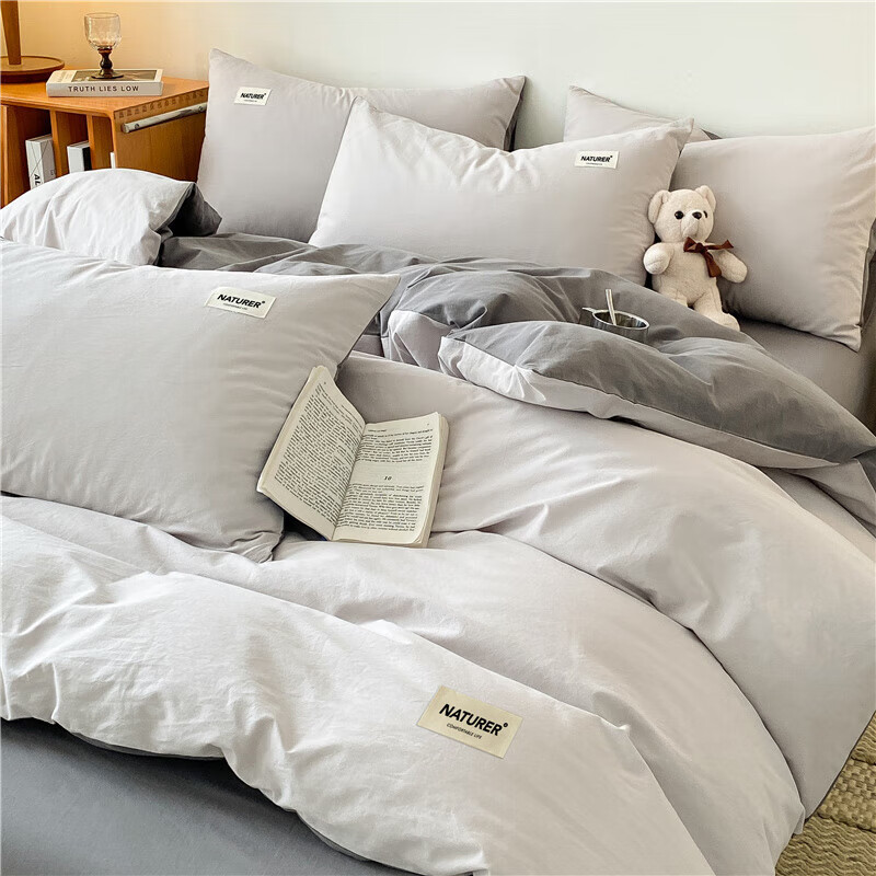 Funda de edredón de algodón individual 150x200x230cm 100% algodón cubierta de edredón individual dormitorio de estudiantes 1,5 m sábana