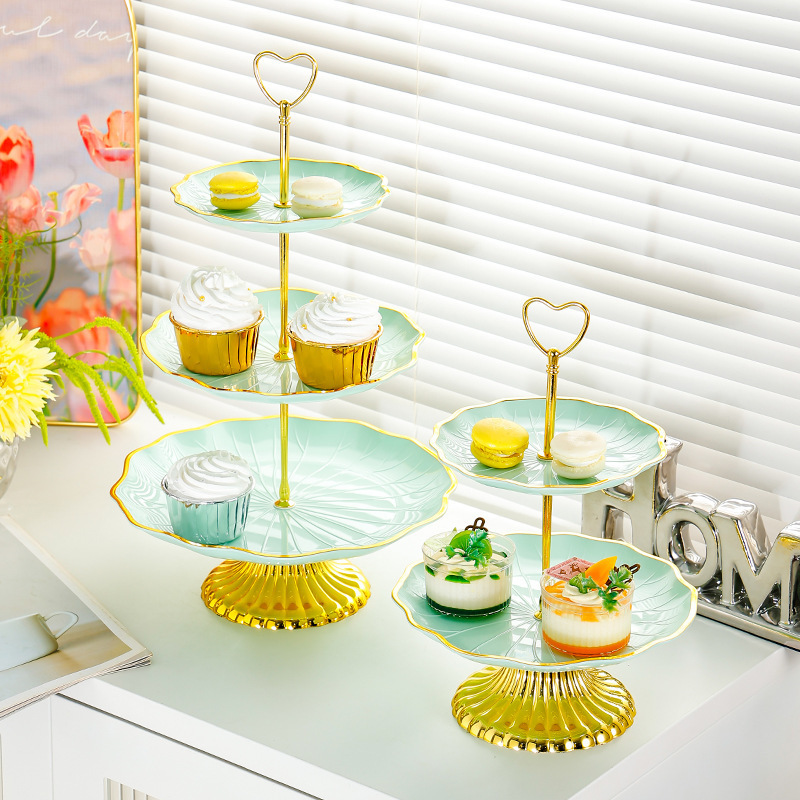 Cross-Border Dried Fruit Plate, Two- and Three-Layer Display Rack, Snack Plate, Multi-Layer Fruit Skewer Plate, Wedding Cake Snack Plate Rack, Fruit Basket
