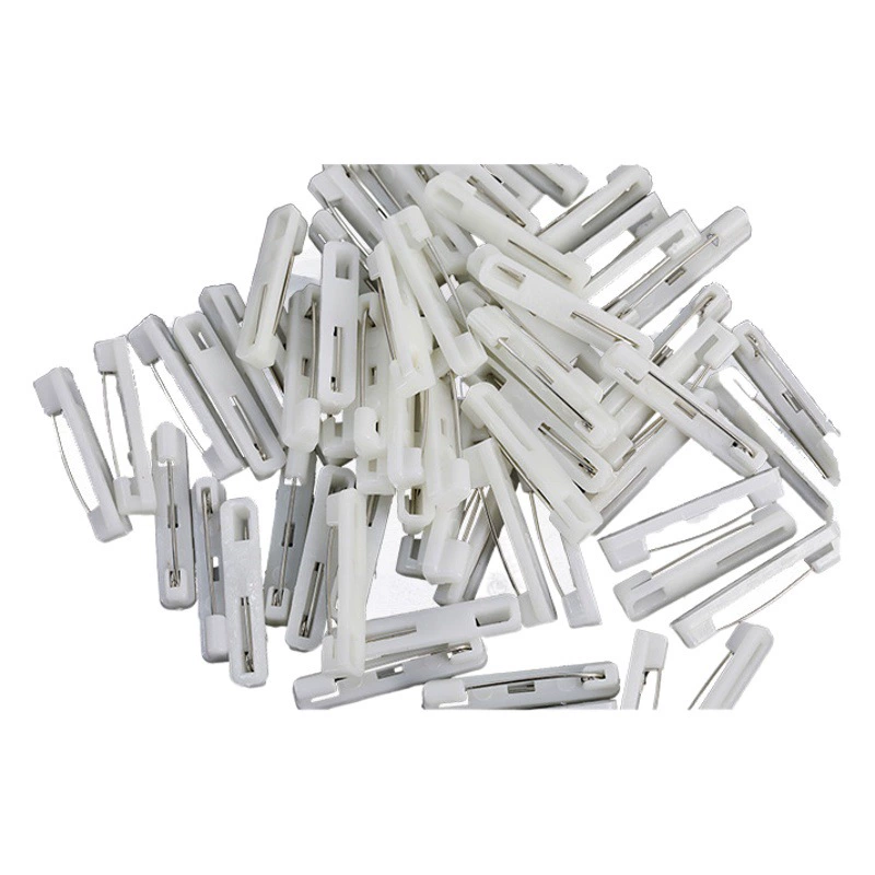 Оптовая продажа пластиковая булавка расходные материалы Акриловая безопасность большая булавка двойная цветная пластина пластиковая брошь номерной знак клейкая булавка