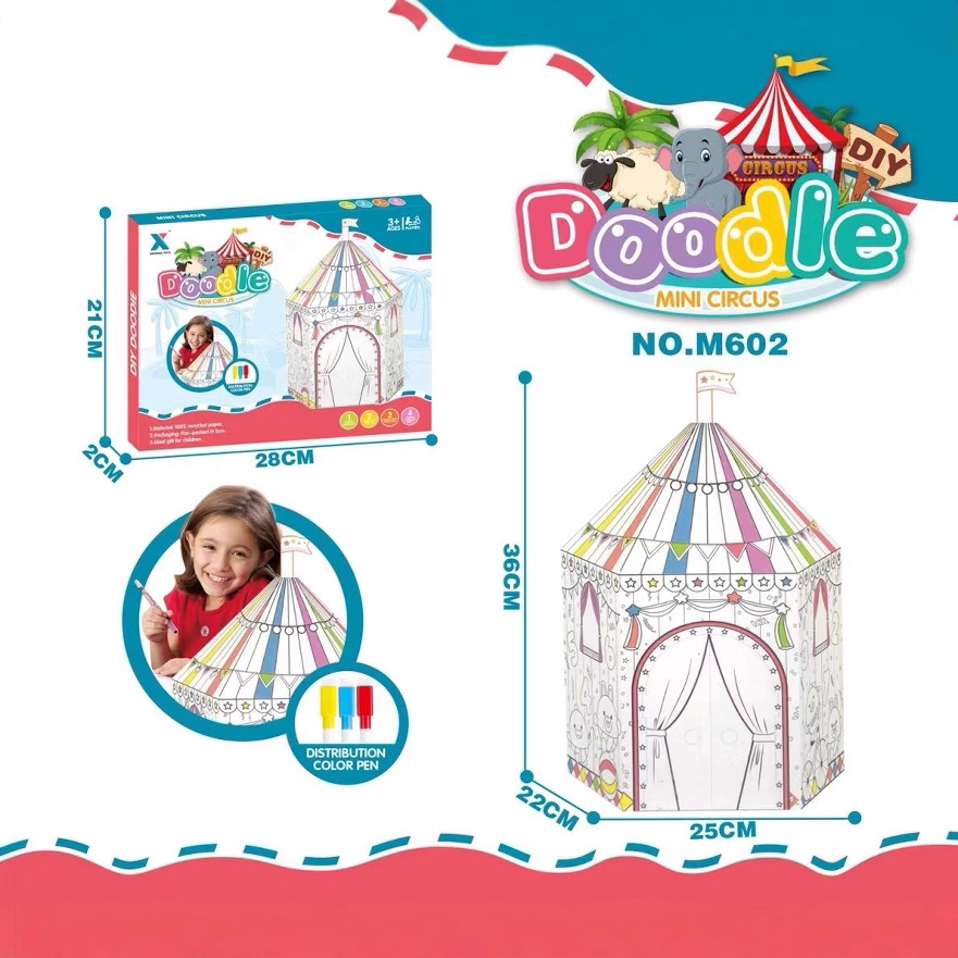 Casa tridimensional transfronteriza pintada graffiti infantil juguetes creativos puzzle educación temprana juguetes de cartón ensamblados a mano