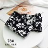 7.5 cm wide black and white printed ribbon handmade DIY fabric hair accessories large butterfly material hairpin hairband accessories