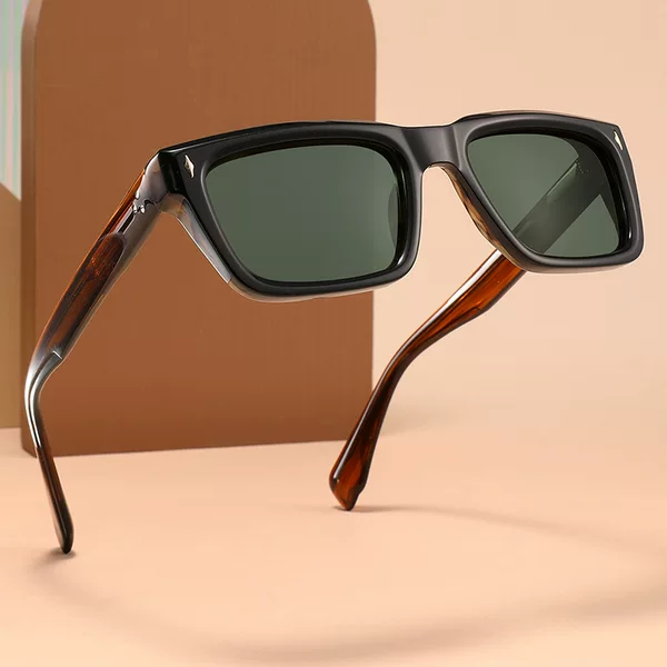 Cross-Border High-End Sunglasses with Square Frames, Polarized Sunglasses for Men, Sun Protection Sunglasses for Women, Acetate Glasses Wholesale