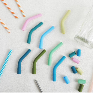 316 Stainless Steel Straw Food Grade Accessories 8mm High Temperature Resistant Environmentally Friendly Silicone Nozzle Extension Replacement Long New Style
