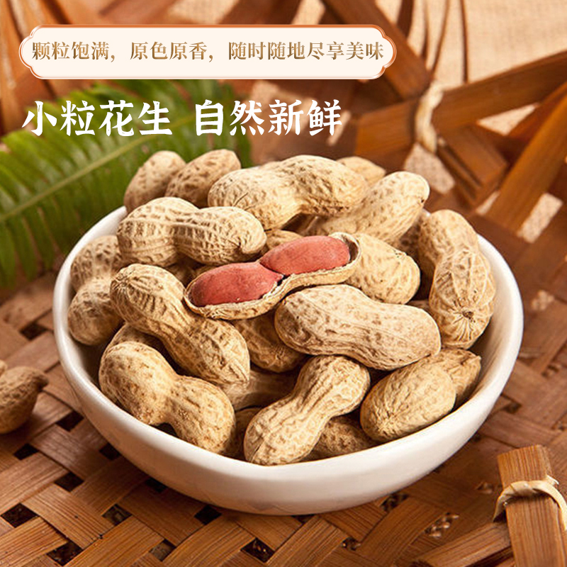童年记原味花生400g宾贵神速新货熟带壳花生炒货下酒菜休闲零食