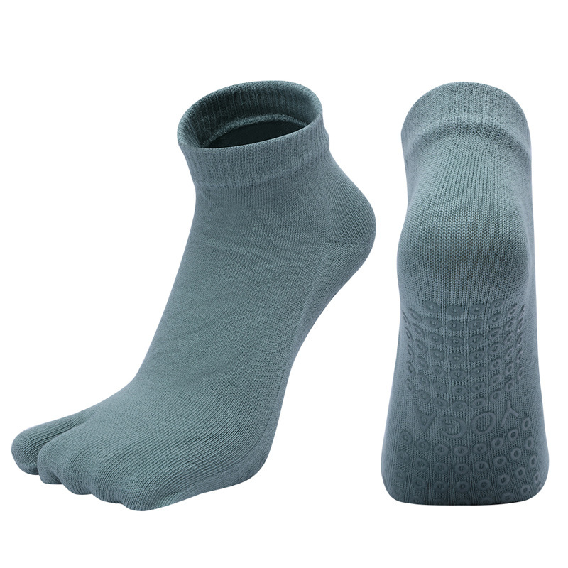 [Venta al por mayor de fábrica] calcetines de Yoga de cinco dedos calcetines de Baile todo incluido algodón peinado de cinco dedos Pilates Fitness calcetines deportivos