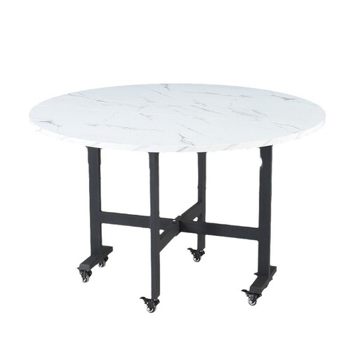 【】Folding dining table for home small apartments round living room multifunctional movable 10-person dining large round table