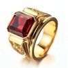 Men's metal ring, square glossy accessory, European style, wholesale, simple and elegant design