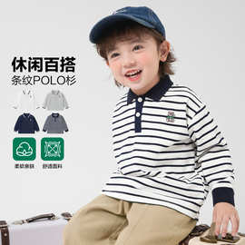 男童POLO衫长袖T恤秋装春秋款童装儿童宝宝打底衫小童上衣秋季潮