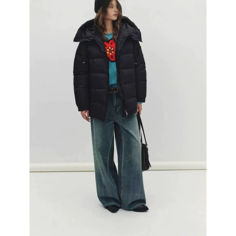 Velvet down jacket, winter hoody, duck down