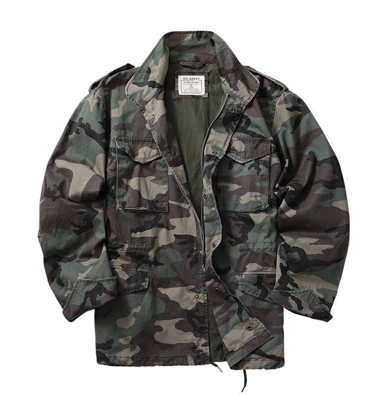 兰博M65野战夹克风衣 美式复古二战OG107军绿工装外套男 M65-1-阿里巴巴