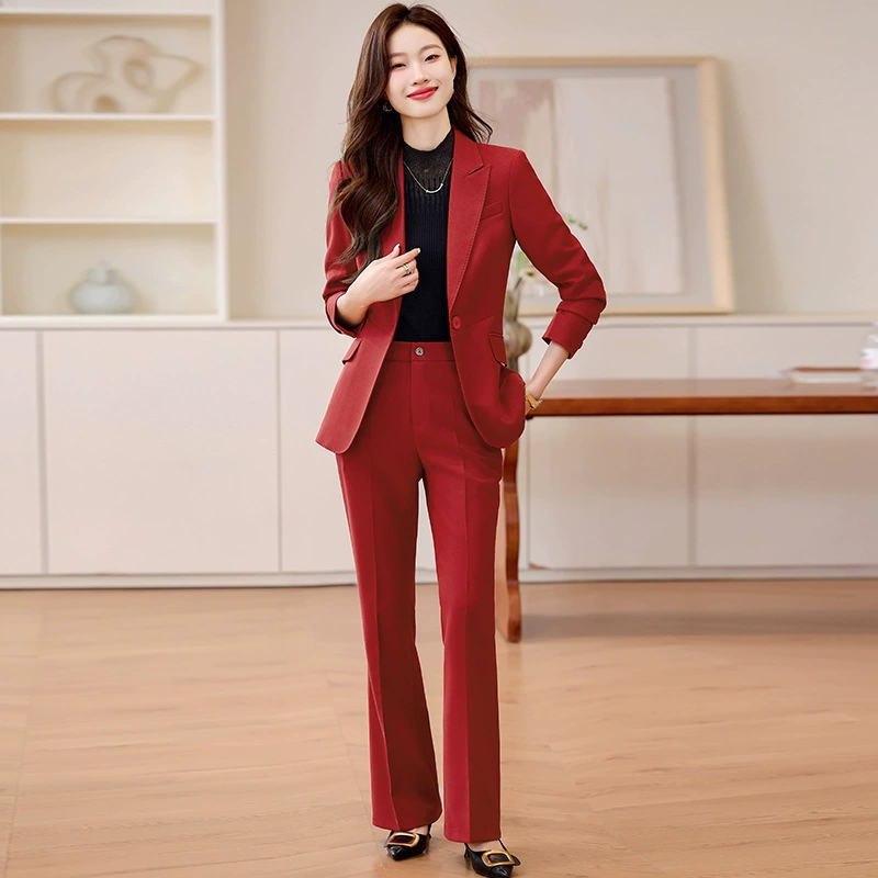 Пурпурный осенний элитный модный классический костюм, slim fit
