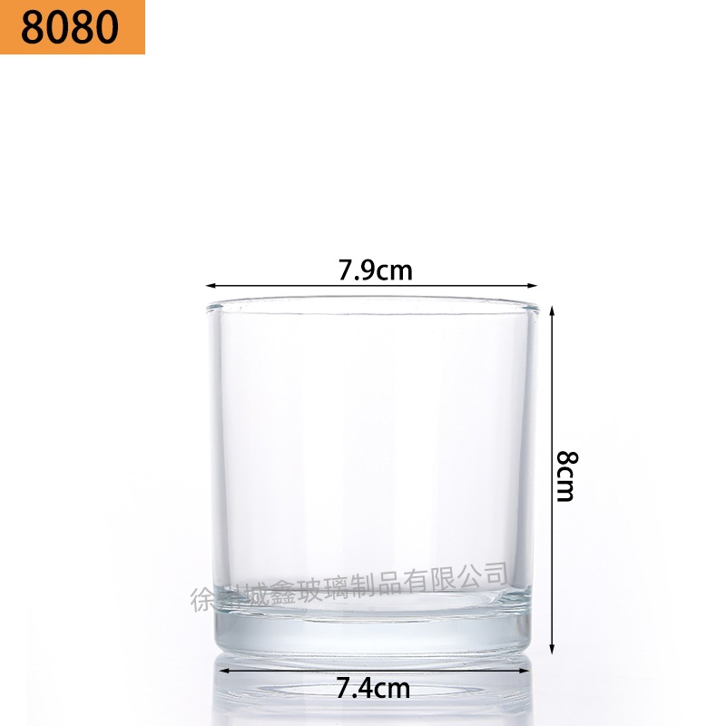 Vasos de vidrio transparentes para velas aromáticas al por mayor, portavelas de vidrio, adornos perfumados, vasos vacíos, recipientes para velas DIY, estilo nórdico
