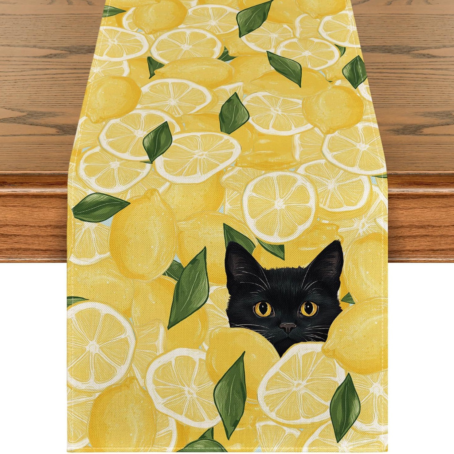 Primavera y verano venta en caliente bandejas de mesa transfronterizas frescas flores pastílicas imitación de tela de mesa de lino girasoles verde bandejas de mesa de hoja