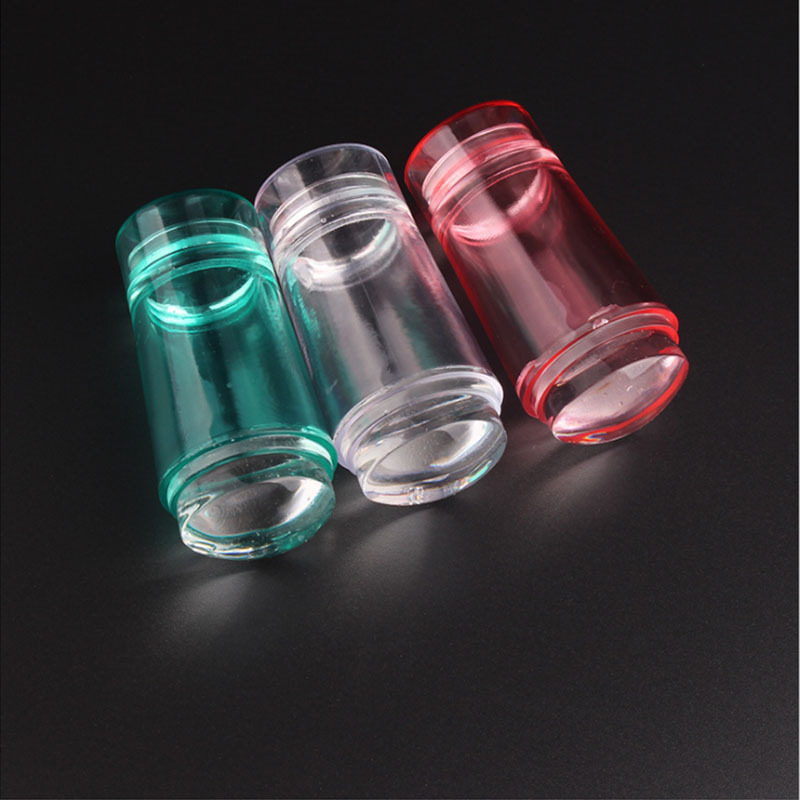 Manicura francés doble cabeza sello silicona cubierta pegatinas TikTok Net rojo popular uñas herramienta de transferencia de cabeza transparente