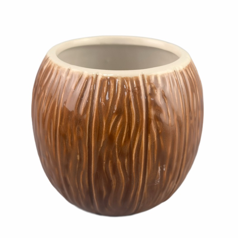 Transfronterizos Amazonas Coconut Shell Taza Tikki Taza de cóctel Taza de cerámica Taza de tiquias Taza de color