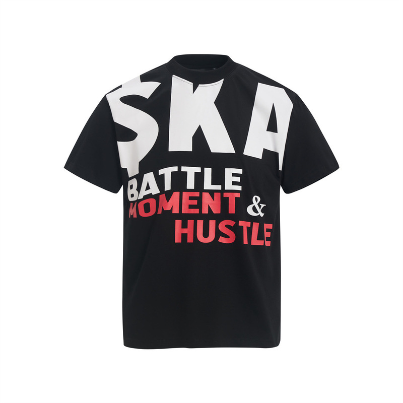 ヨーロッパとアメリカのハイストリートメンズ半袖Tシャツ2025新しいラウンドネックレタートレンディブランドルーズで多用途な半袖メンズトップス|undefined