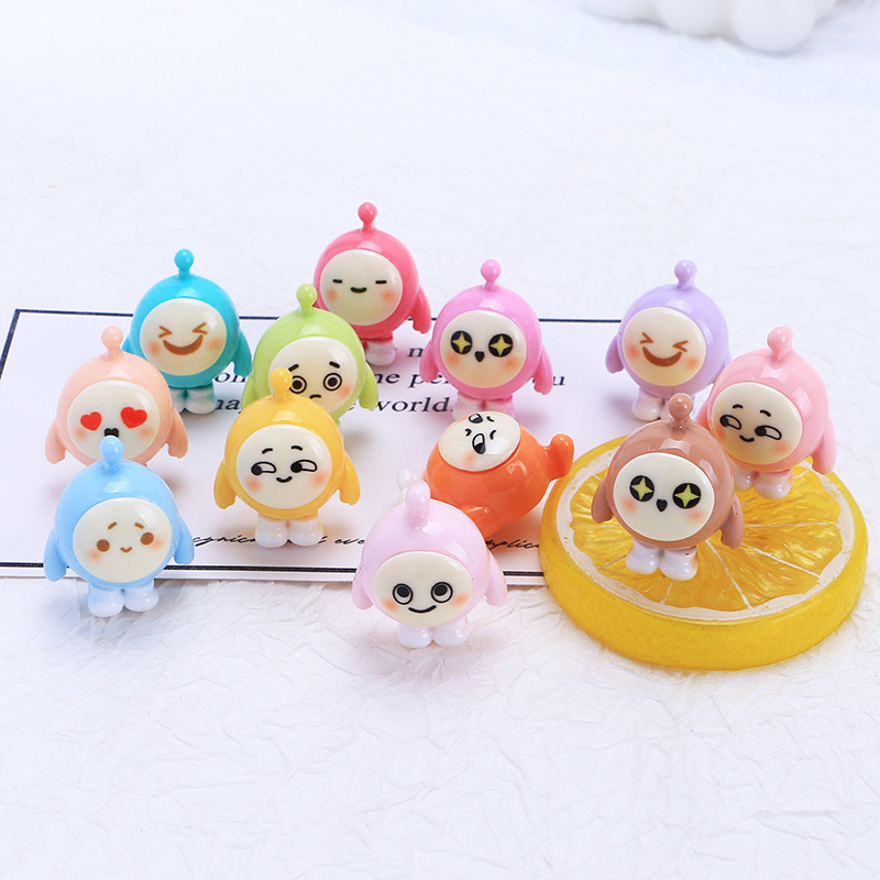 Tiktok recomendar huevo bebé de dibujos animados accesorios resina DIY crema pegamento hecho en casa teléfono caso colgante horquilla paquete material