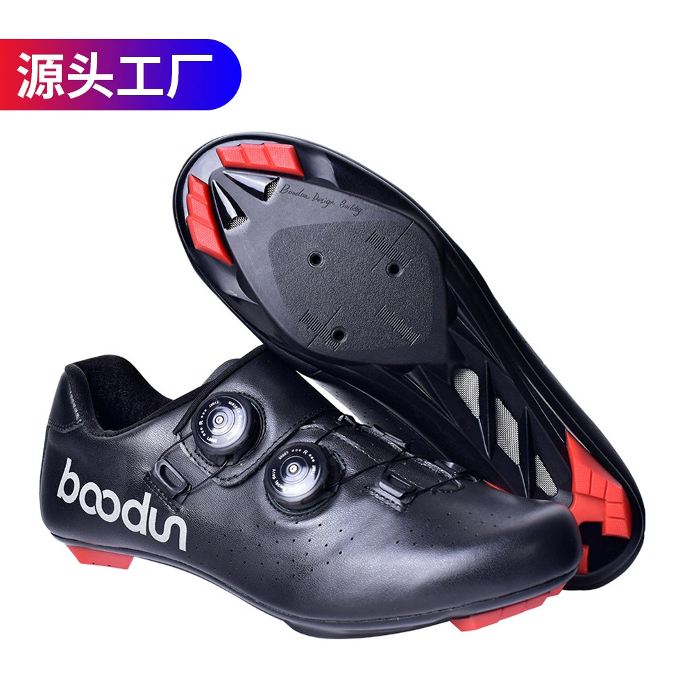 Велотуфли для шоссейного велоспорта из натуральной кожи и нейлона 2023 года, амортизирующие, износостойкие, нескользящие, легкие, дышащие и комфортные.