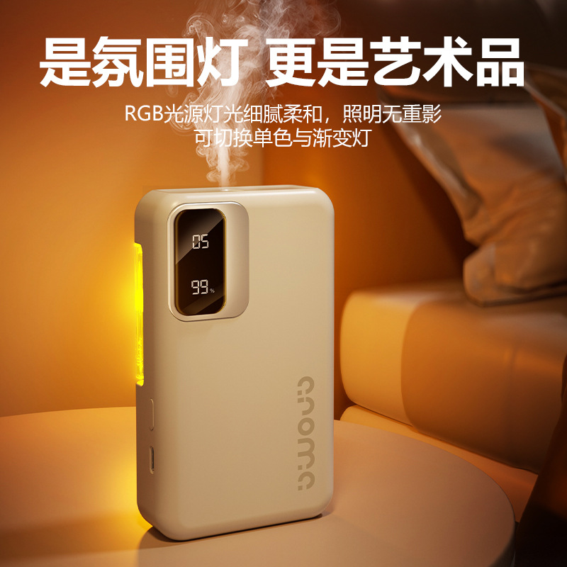 Compatible con la aplicación Mi Home, difusor de aromaterapia inteligente con luces de colores, máquina pulverizadora portátil con pantalla digital, en stock, funcionamiento silencioso.