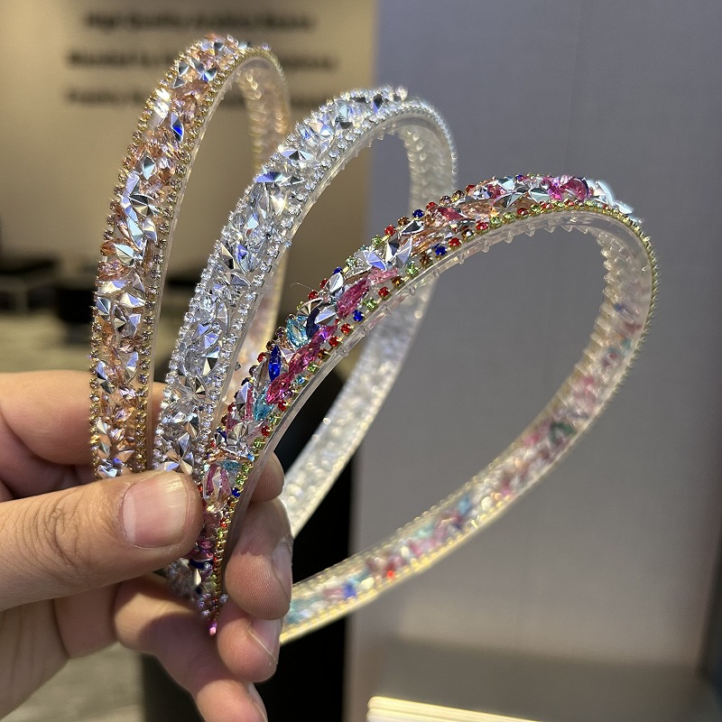 120g Weight Hair Band Hair Accessories Type 1 Piece Quantity Holiday, Daily Occasion Crystal Material Geometric Pattern All Seasons Season Women's Gender Vintage Style, Simple Style Style Vintage Style Simple Style Women's Geometric Crystal Hair Band 4