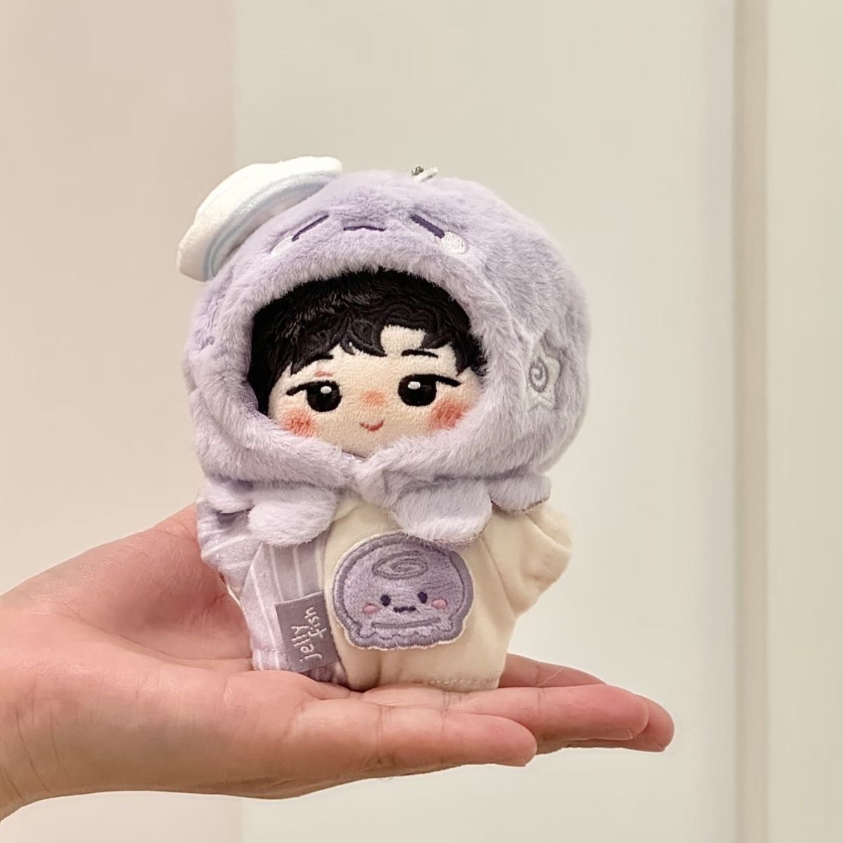 Purple cotton doll, cute set, children's clothing