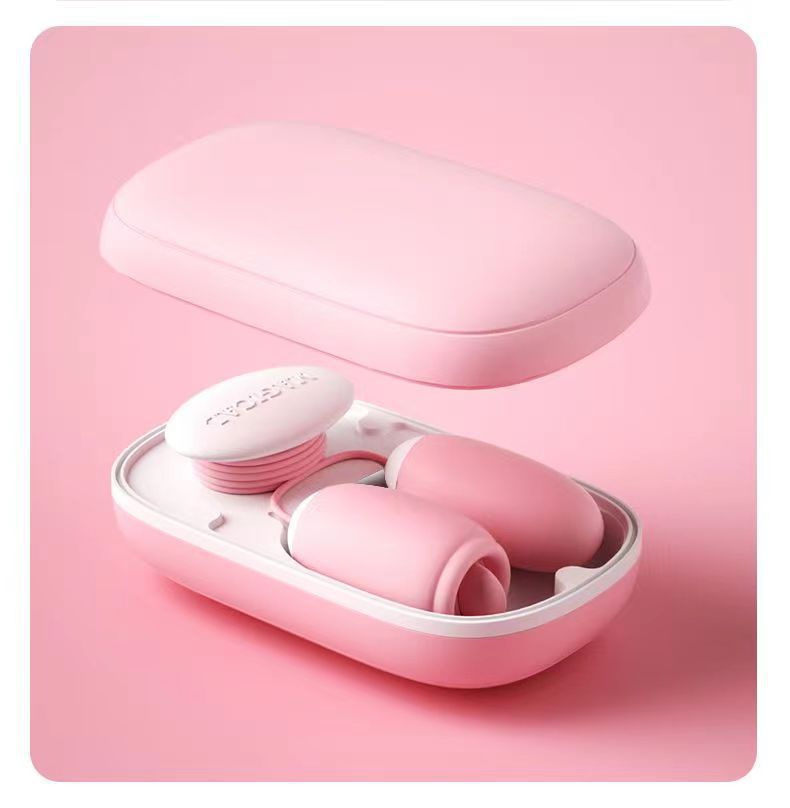 Lai Le Vibrating Egg Magic Box with Tongue Licking and Massage, Light Pink TPE — detail image 10