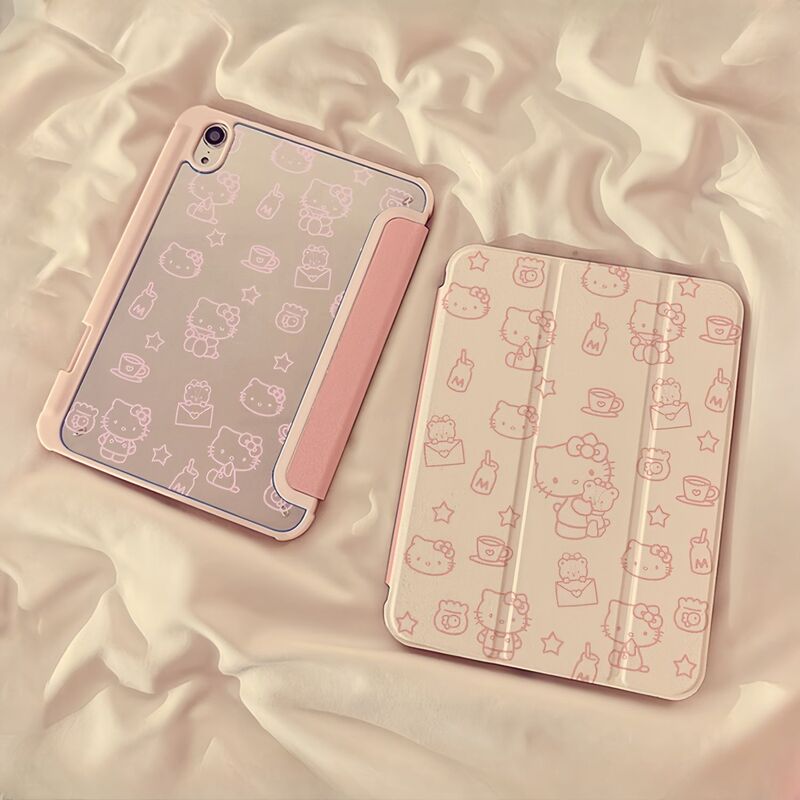 Girl Line Cat Suitable for Apple Ipad11 Tablet 10 Protective Case Air7/6 Protective Case Pro Acrylic 9