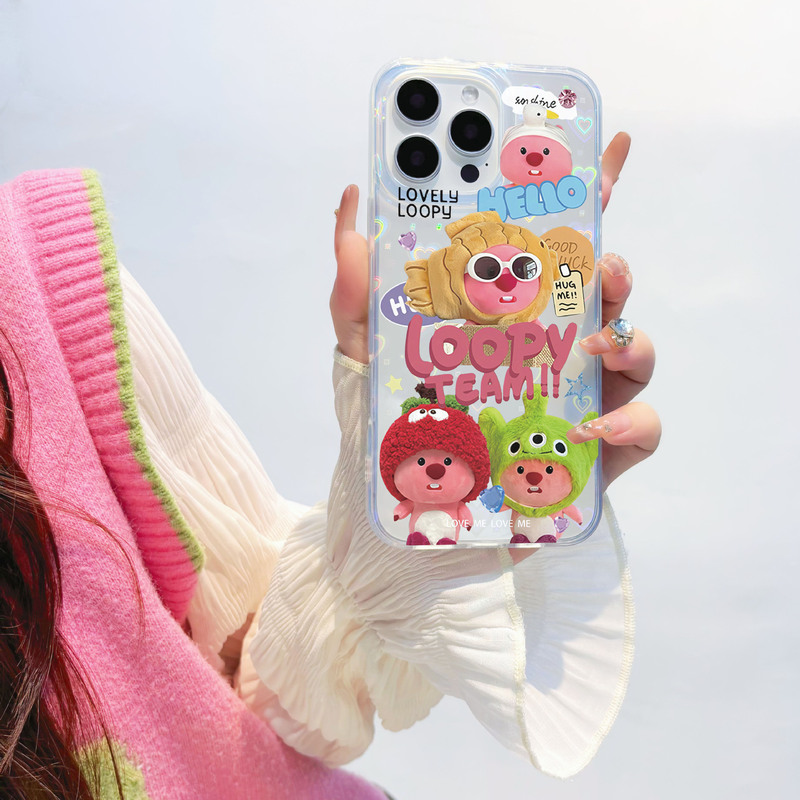 Love Laser Imd Suitable for Iphone17Promax Mobile Phone Case Apple 16151311214 Female Cute Cross-Border