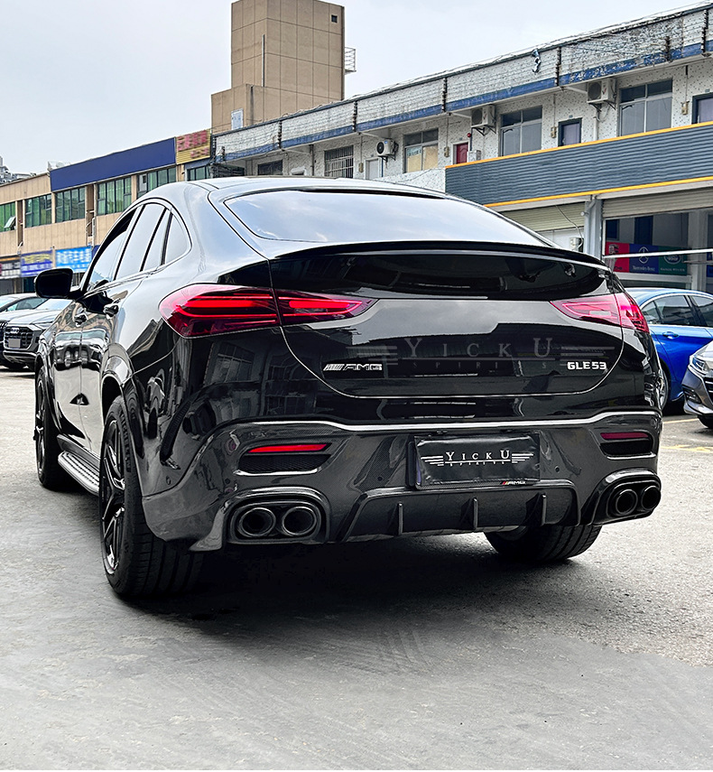 Suitable for 20-24 Mercedes-Benz Gle Modified Ld Front Lip and Rear Lip Brbs Front Shovel and Rear Lower Group 450 Carbon Fiber Surround
