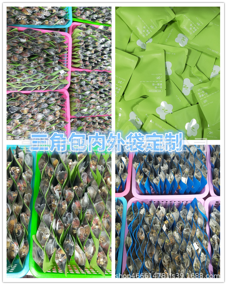Triangle Tea Bag Wellness Tea Blend Herbal Flower Tea for Daily Home Brewing in use
