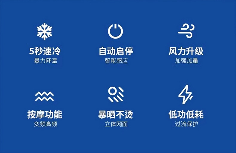 Summer Car Ventilation Seat Cushion, Cooling Seat Pad, Air Blowing, Breathable, Heat Dissipation, Cooling Pad, Backrest with Fan, Ventilation and Massage