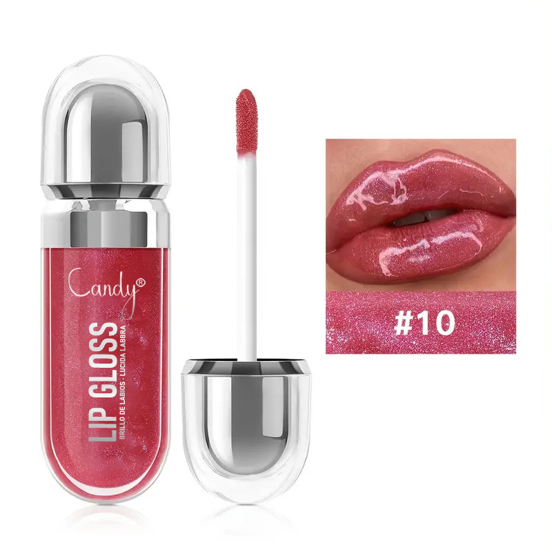Fabricante suministro directo de alta humectación esmalte labial brillante no es fácil de secar la explosión transfronteriza esmalte labial de vidrio de agua lápiz labial