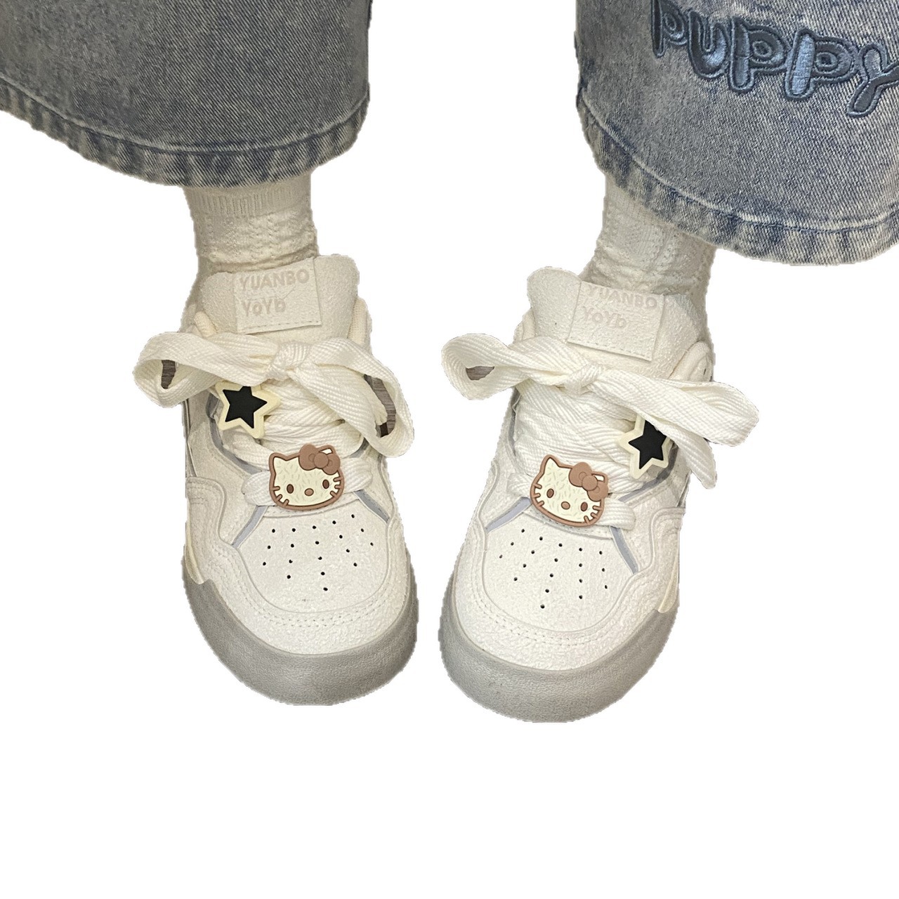 Corea del Sur versátil zapatos blancos para mujeres 2025, verano y otoño nuevos zapatos casuales de skate con suela gruesa, zapatos de estudiante de arco ligero para mujeres