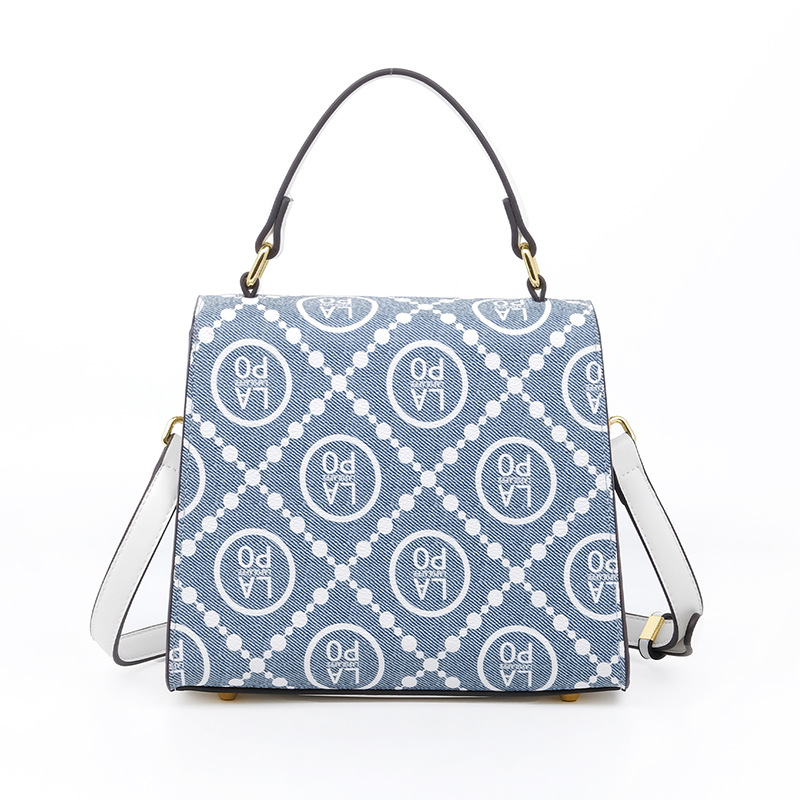 Impresión de estilo de mujer con tapa de flip bolso de mano de color contraste mini personalidad bolso LP7231 #
