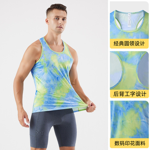 Racing Running Quick-Dry Tank Top Breathable Sweat-Wicking Spring Summer Men Women Marathon Training Top Sleeveless Quick-Dry Shirt
