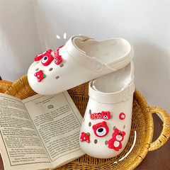 Hole Shoes Ins Girl Heart Cute Puppy Cap Head Student Soft Sole Thick Sole Outer Wear Squeaky Feeling Cool Slippers Women Summer