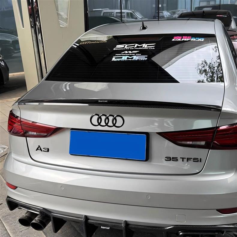 Audi black A3/A3L modified car emblem, rear four-ring 35TFSI logo sticker, rear lettering