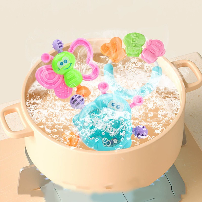 Новорожденный ребенок ручная игрушка погремушки 0-1 год Детская головоломка Раннее образование Схватка может кусать зубной резин 3-6 месяцев