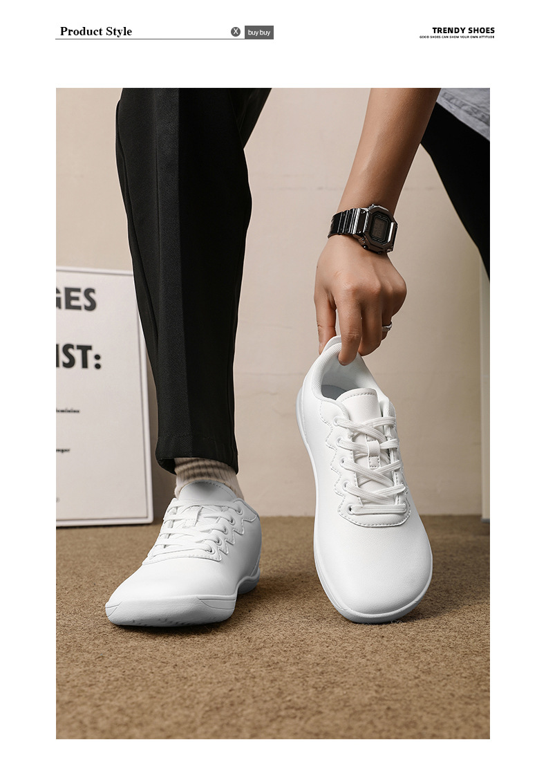 Unisex Barefoot Shoes Wide Toe Lightweight Soft Leather Trainers_voghion.com