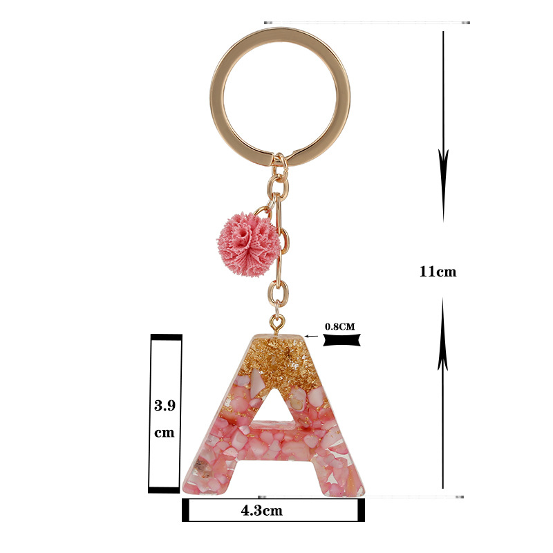 Cute Sweet Letter Alloy Resin Epoxy Plating Bag Pendant Keychain display picture 1