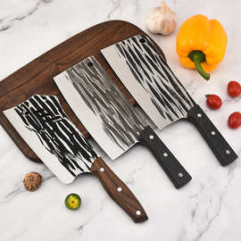 阳江不锈钢复古砍切锻打菜刀 切菜剁骨超级锋利家用菜刀厨师用刀