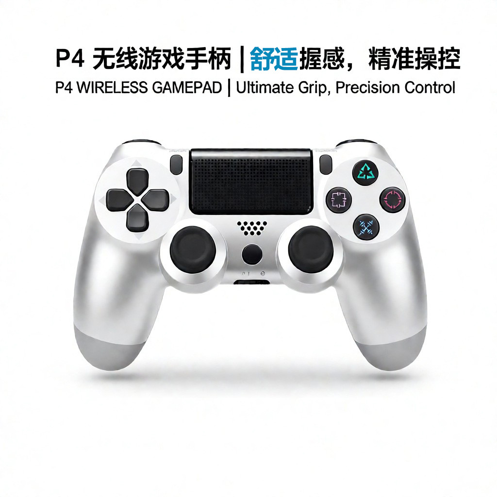 Control Inalámbrico Bluetooth para P4 con Doble Vibración y Giroscopio ABS