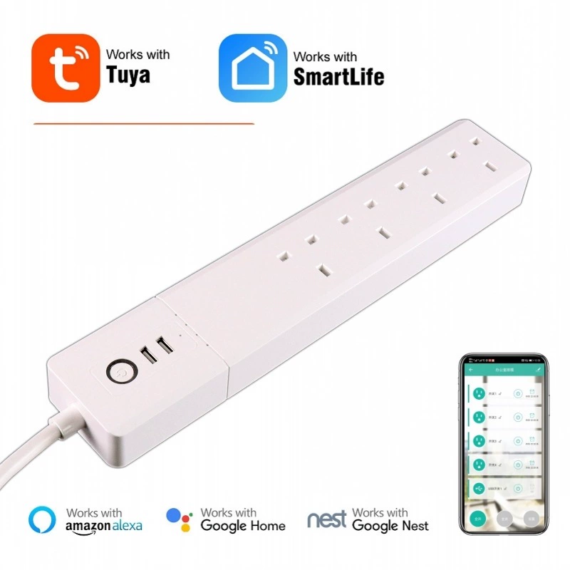 [Tuya решение британская вилка WiFi/Zigbee умный сетевой фильтр удалённое управление таймер разделённое управление интеллектуальный удлинитель]