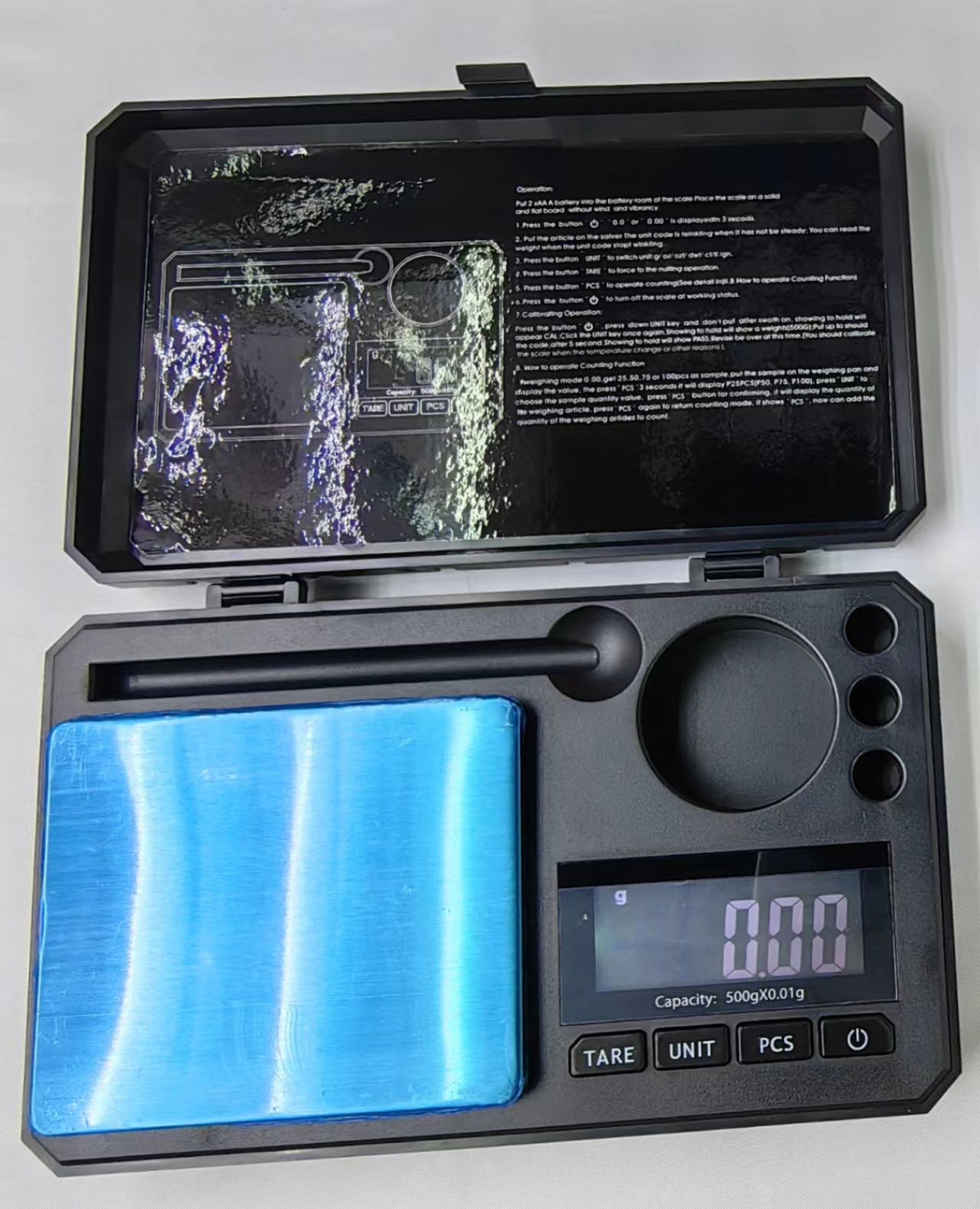 2023 nuevas herramientas de escala caja de herramientas de joyería escala de bolsillo escala de palma escala de oro 500g / 0.01g